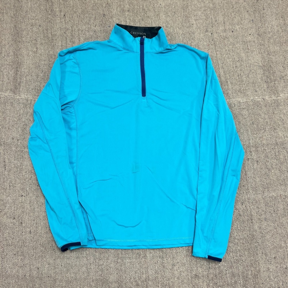 Grayson Sequoia 1/4 Zip Pullover Mens Small Blue‎ Golf